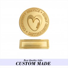 24k gold plated 3D casting coin 